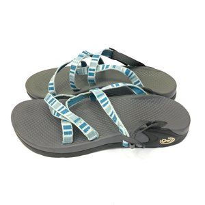 Chaco Women’s Size 8 Strappy Sandals Hiking Outdoors Washable Blue Vibram